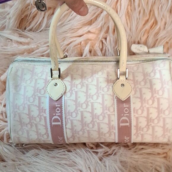 Christian Dior Trotter Y2K John Galliano Girlie White & Pink Small Satchel - Picture 8 of 14